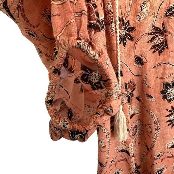 ULLA JOHNSON Womens Biarritz Tassel Floral Voile Tunic Mini Dress Size Small - Picture 5 of 9